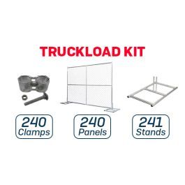 8' x 10' Chain-Link Temporary Fence | Versa | Truckload