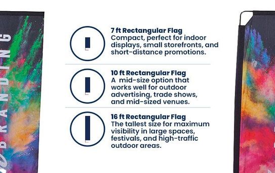 Custom Rectangular Flags | Multiple Sizes