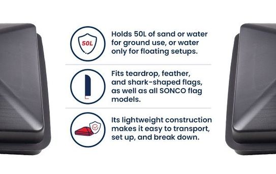 Universal Floating Sign Base for Flags