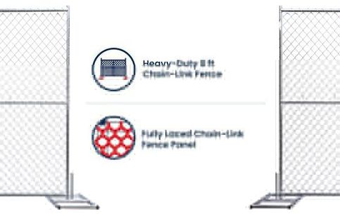 8’ x 10’ Chain-Link Temporary Fence Panel | Versa