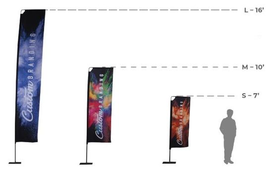 Custom Rectangular Flags | Multiple Sizes