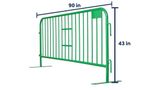 7.5 ft Metal Barricade | Feet Options | Color Options