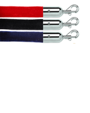 Stanchion Bundle - (12) Crown Top Dome Base Posts with (4) 6’L Velour Ropes