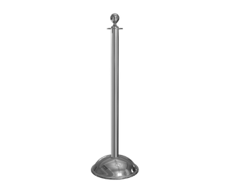 Stanchion Bundle - (6) Ball Top Dome Base Posts with (4) 6’L Velour Ropes