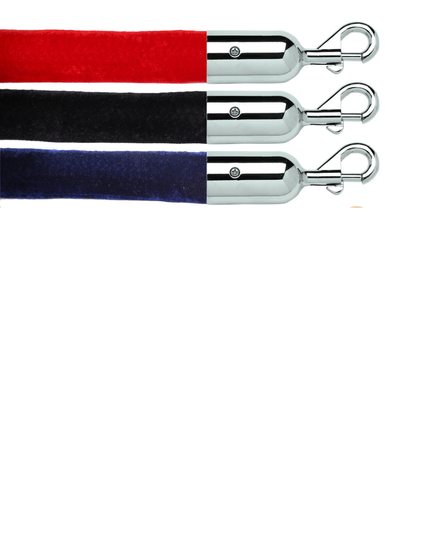 Stanchion Bundle - (12) Crown Top Dome Base Posts with (4) 6’L Velour Ropes