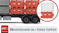 Safeguard 36 + Fence Topper | Water Barricades Truckload