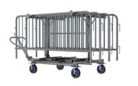 8 ft Metal Barricade Bundle and Transportation Cart