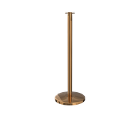 Polished Brass Flat Top Stanchion Post with Sloped Base