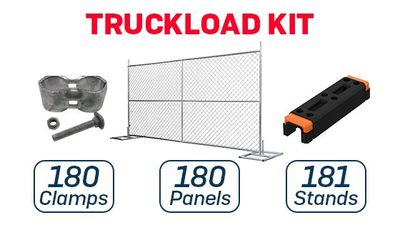 6’ x 12’ Temporary Fence with Anchor Blocks | Truckload